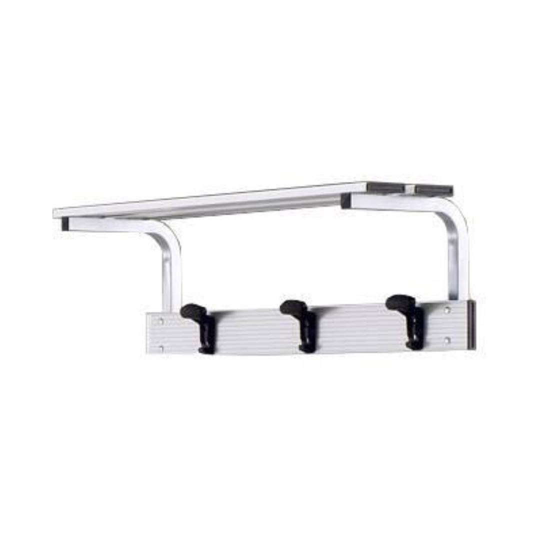 APPENDIABITI A PARETE – ALLUMINIO SEZ. QUADRA | CON PIANOBORSE