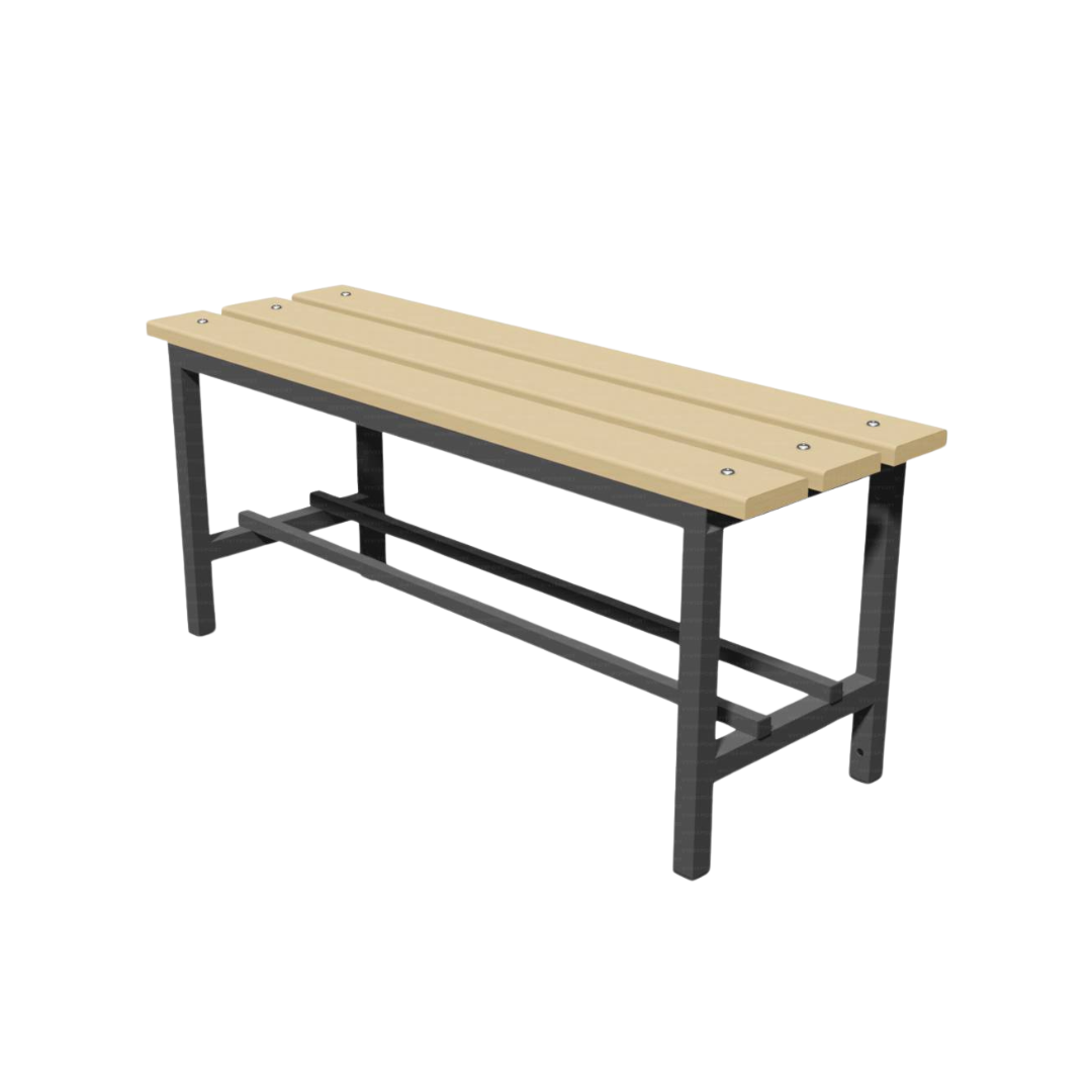 PANCA SPOGLIATOIO – ACCIAIO SEZ. QUADRA | SOLO SEDUTA CON PORTASCARPE