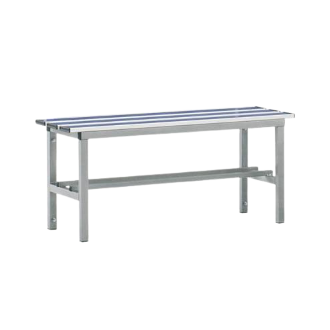 PANCA SPOGLIATOIO – ALLUMINIO SEZ. QUADRA | SOLO SEDUTA CON PORTASCARPE