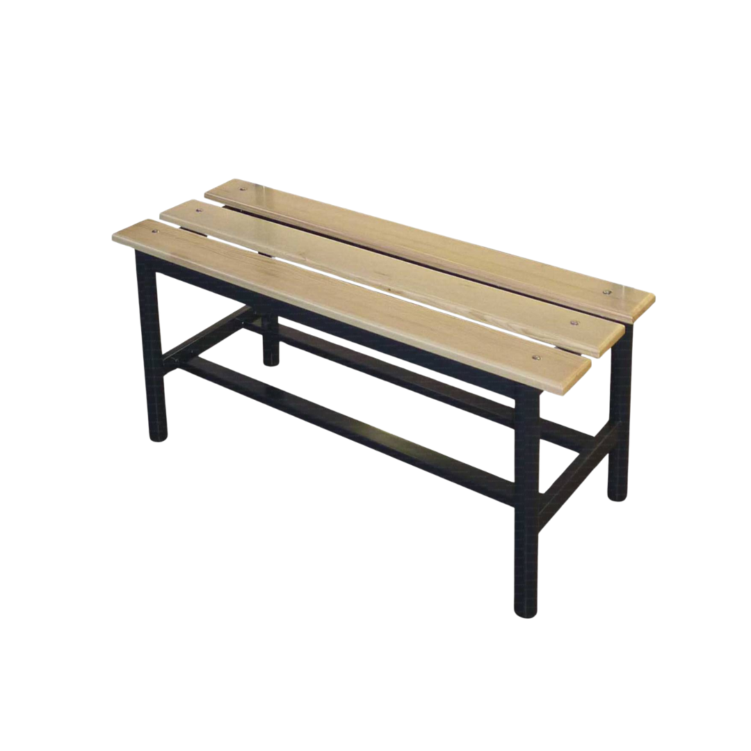 PANCA SPOGLIATOIO – ACCIAIO SEZ. TONDA | SOLO SEDUTA CON PORTASCARPE