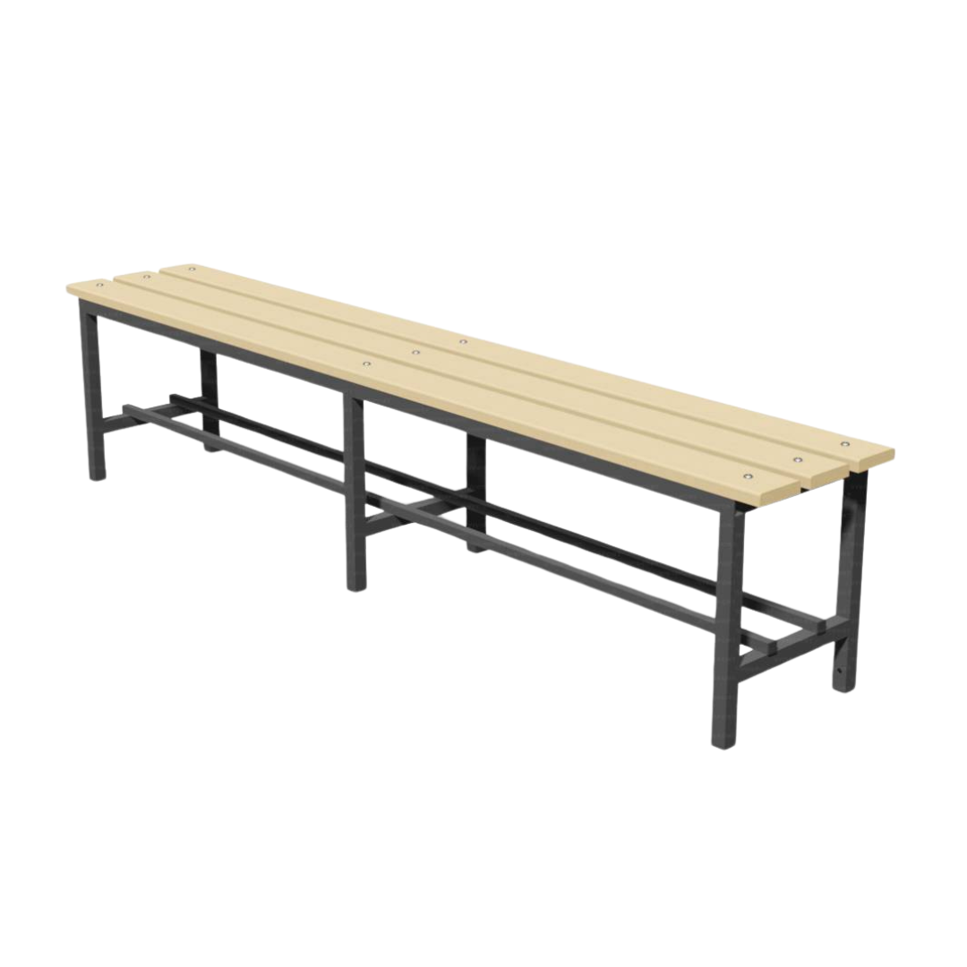 PANCA SPOGLIATOIO – ACCIAIO SEZ. QUADRA | SOLO SEDUTA CON PORTASCARPE