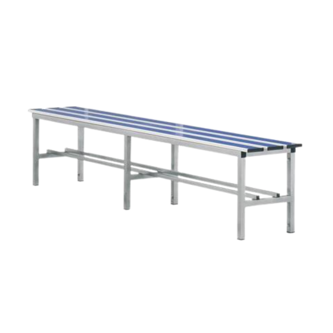 PANCA SPOGLIATOIO – ALLUMINIO SEZ. QUADRA | SOLO SEDUTA CON PORTASCARPE