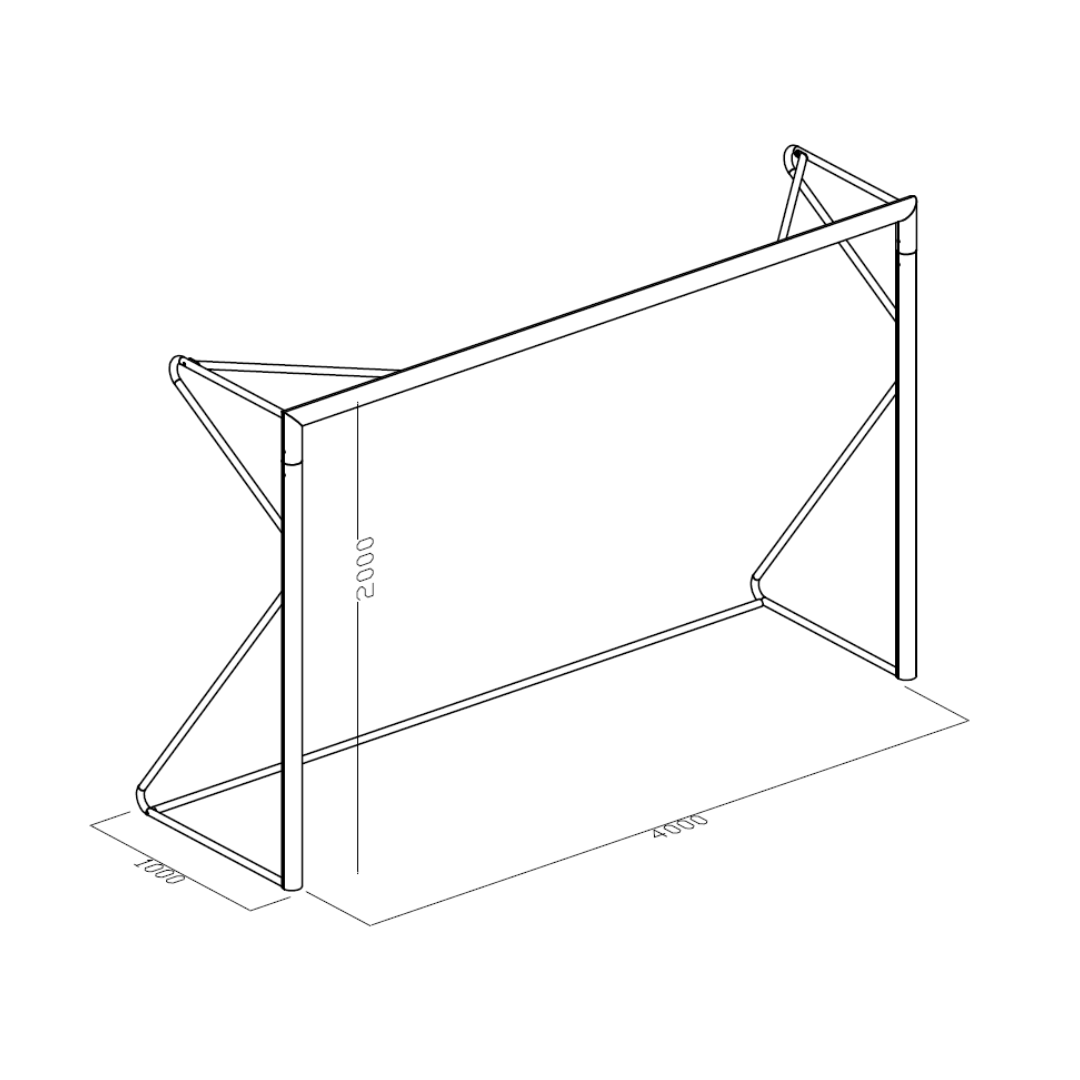 PORTA DA CALCIO 4 x 2 M | REGGIRETE A GOMITO