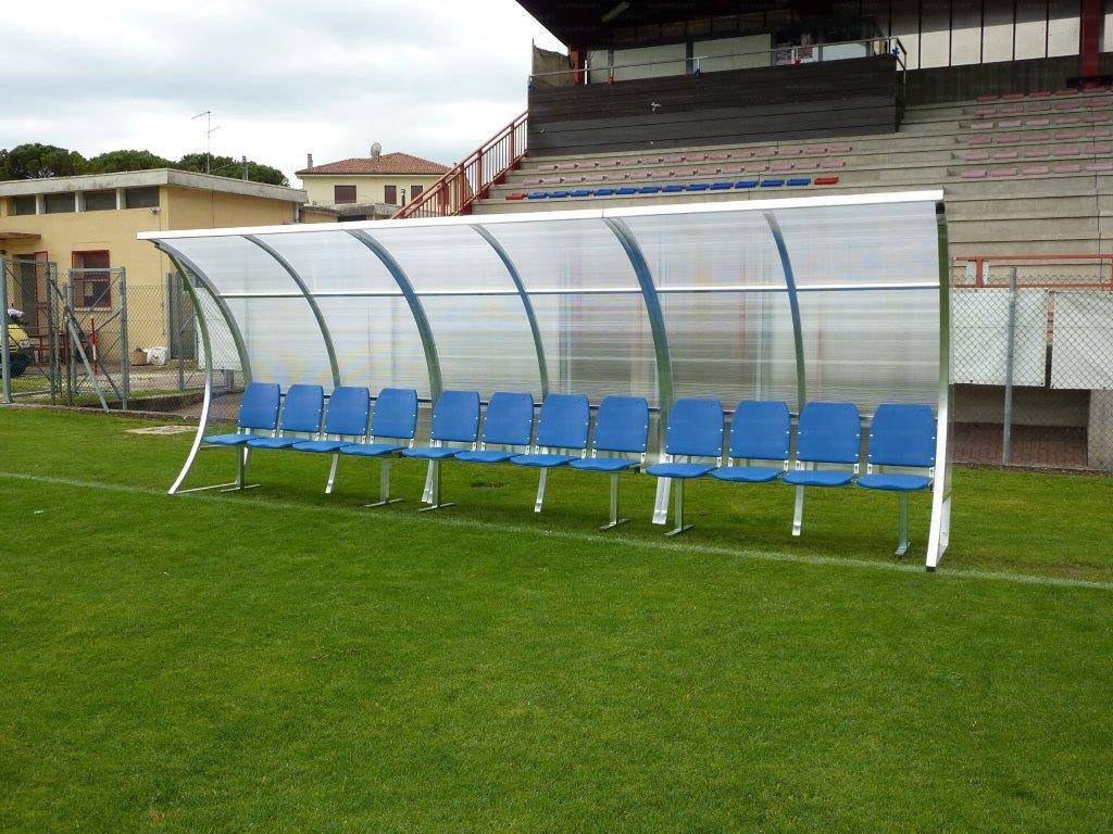 PANCHINA ALLENATORI PROFESSIONALE - ALLUMINIO | MODELLO ONDA