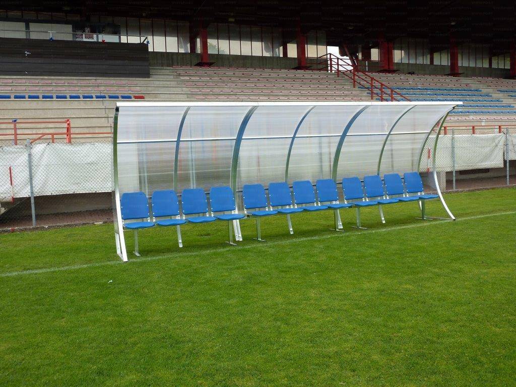 PANCHINA ALLENATORI PROFESSIONALE - ALLUMINIO | MODELLO ONDA