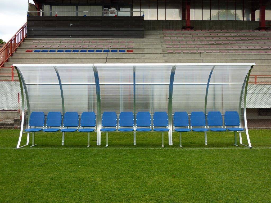 PANCHINA ALLENATORI PROFESSIONALE - ALLUMINIO | MODELLO ONDA