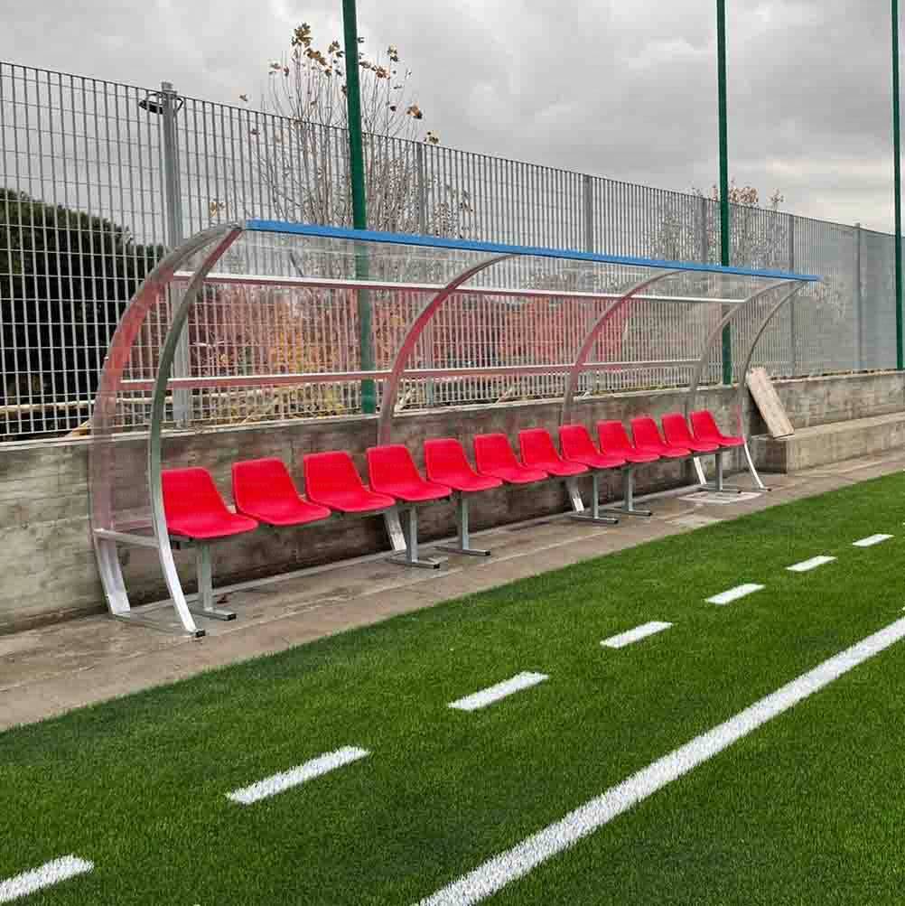 PANCHINA ALLENATORI PROFESSIONALE - ALLUMINIO | MODELLO ONDA