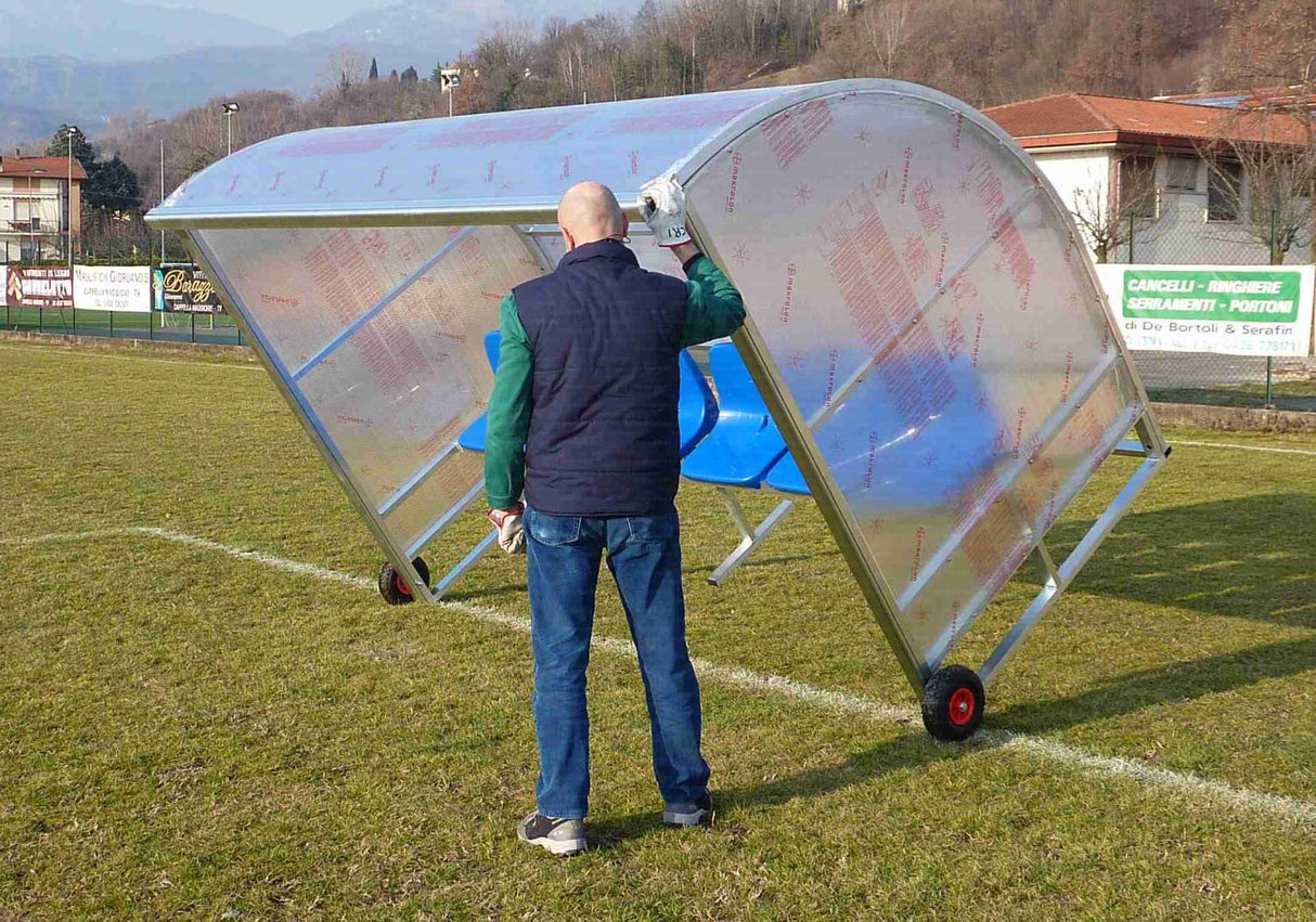 PANCHINA IN ALLUMINIO - TRASPORTABILE | 6 POSTI