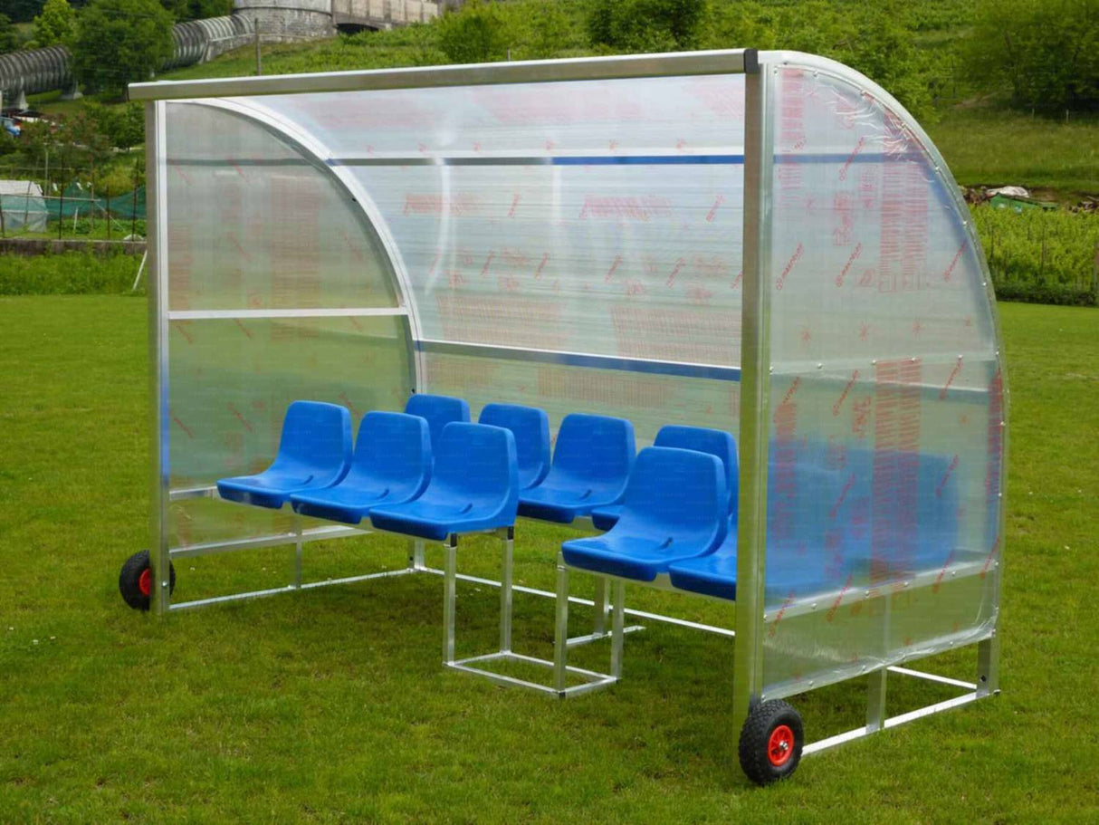 PANCHINA IN ALLUMINIO - TRASPORTABILE | 11 POSTI