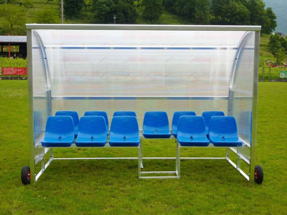 PANCHINA IN ALLUMINIO - TRASPORTABILE | 11 POSTI