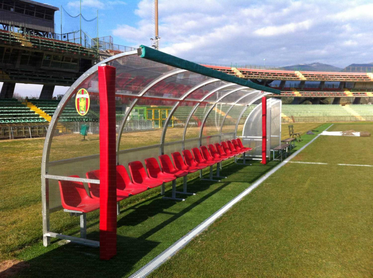 PANCHINA ALLENATORI PROFESSIONALE - ALLUMINIO | MODELLO STRONG PLUS