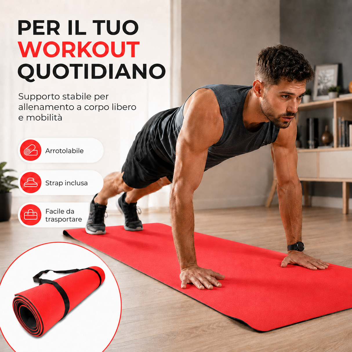 TAPPETINO IN TPE - ROSSO