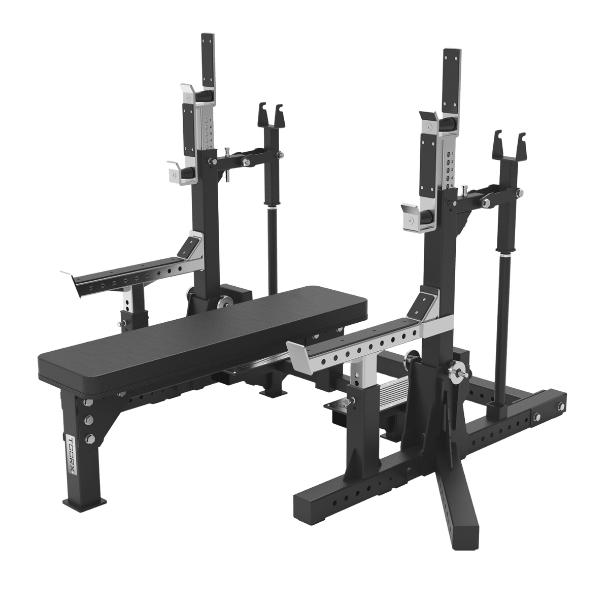 Toorx Professional WBX-4400 powerlifting combo rack completo con panca