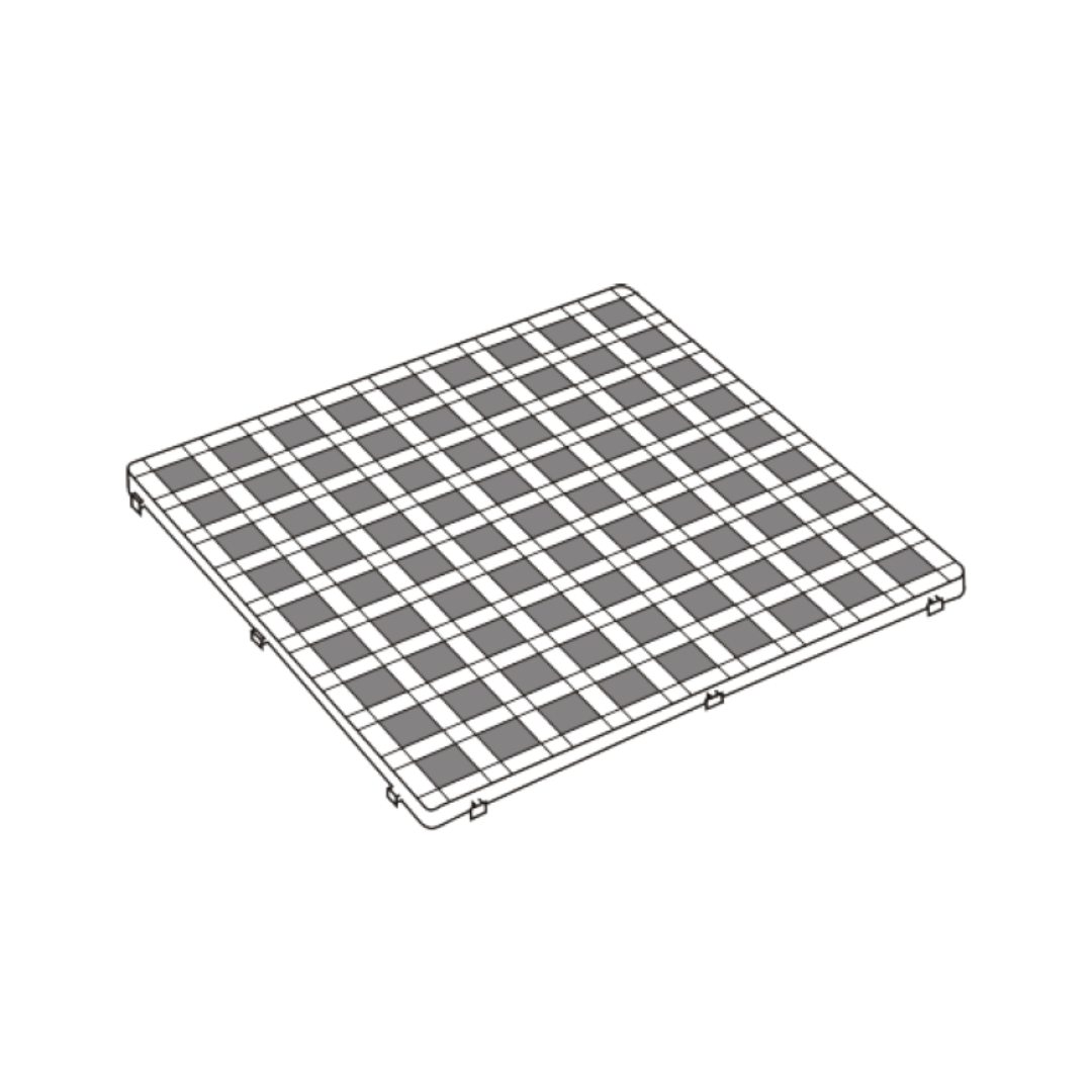 GRATICCIO AUTODRENANTE IN PLASTICA COMPONIBILE | 50×50 CM