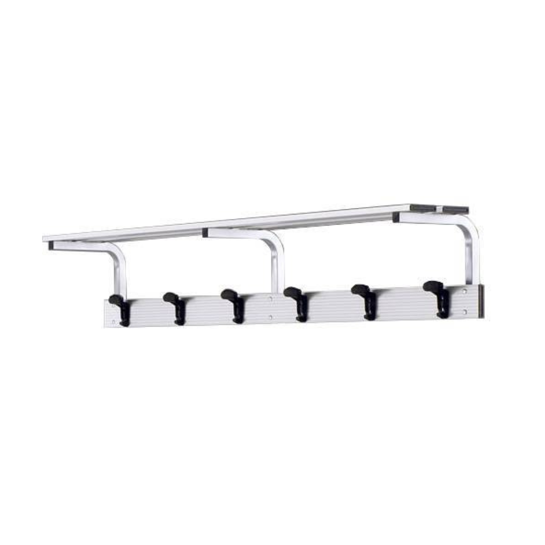 APPENDIABITI A PARETE – ALLUMINIO SEZ. QUADRA | CON PIANOBORSE