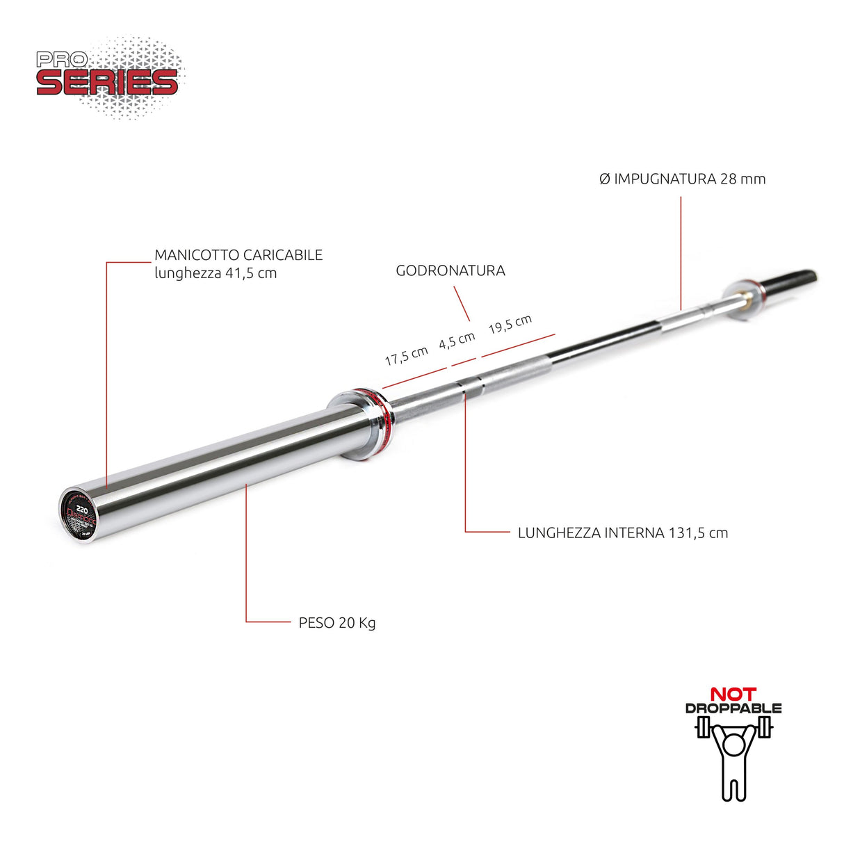 BILANCIERE OLIMPICO 220 CM | 320 KG