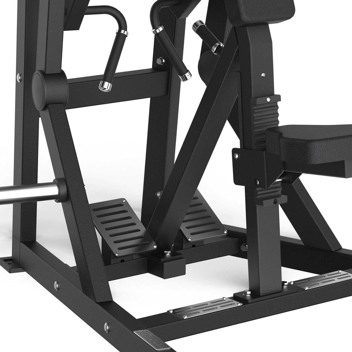 Toorx Professional FWX-6800 Low Row, pedane e regolazioni della seduta