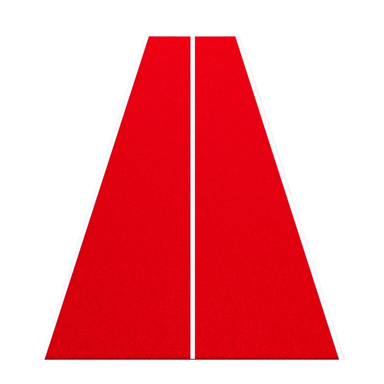 Erba sintetica con linee - colore rosso