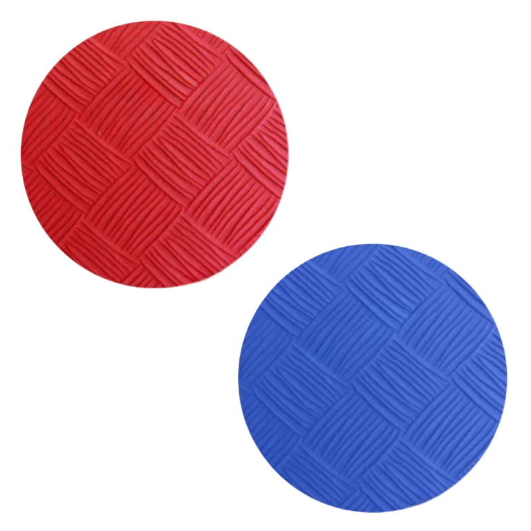 TATAMI REVERSIBILE - PAGLIA DI RISO | 30 - 50 MM - finitura rosso e blu