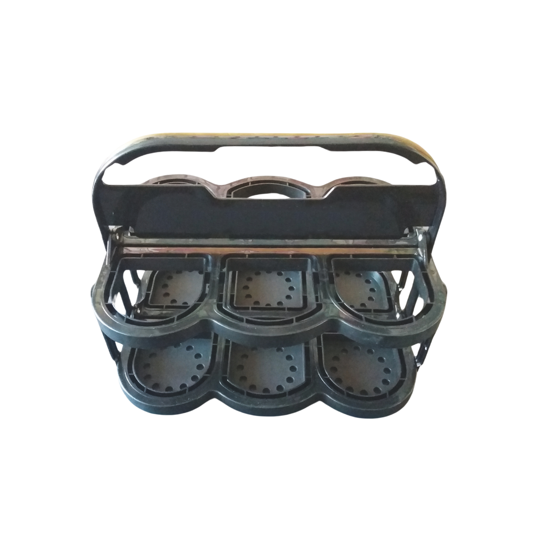 CESTELLO PER 6 BORRACCE IN PLASTICA - PIEGHEVOLE