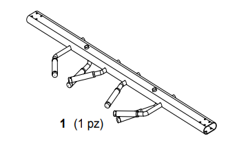 Toorx CROSS-BARCSX7-9 – disegno tecnico della cross bar completa