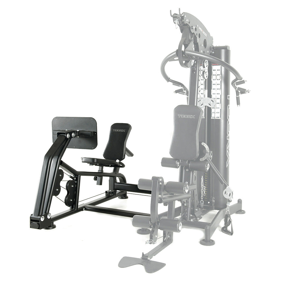 Toorx LEG-PRESSMSX-3000 vista laterale del modulo leg press, seduta e pedana