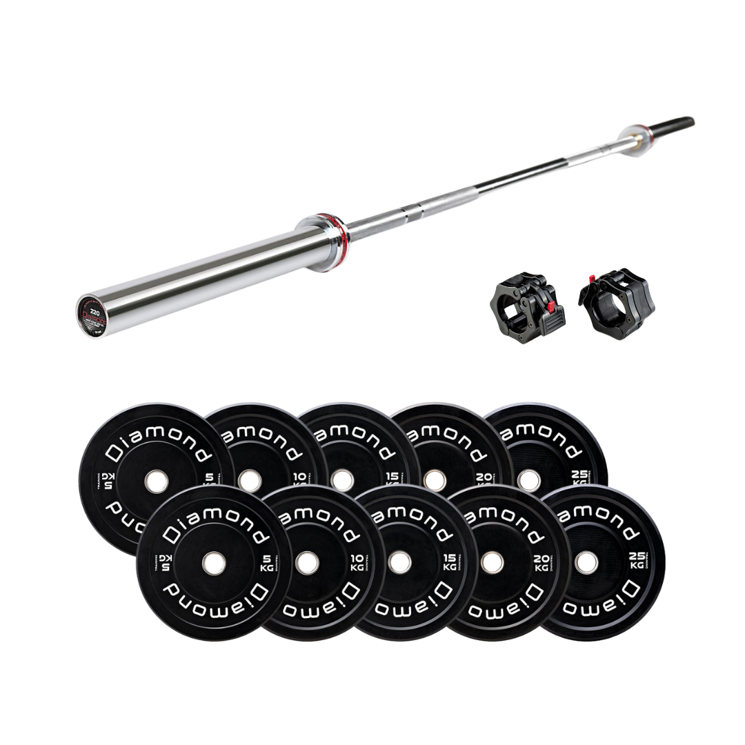 SET BUMPERS + BILANCIERE E COLLARI | 150 KG