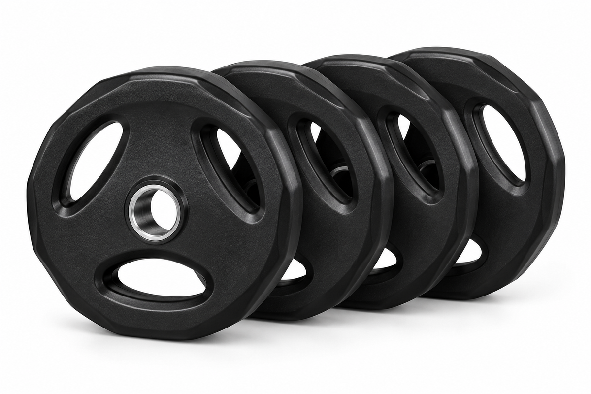 Set quattro dischi Toorx Body Pump 5 kg – nero su sfondo bianco