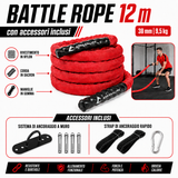 BATTLE ROPE CON COVER | 12 M - Ø 38 MM