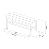 PANCA SPOGLIATOIO – ALLUMINIO SEZ. TONDA | SOLO SEDUTA CON PORTASCARPE