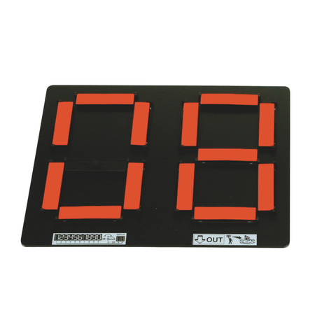 SEGNALATORE BIFACCIALE PER CAMBIO GIOCATORI MANUALE FLUORESCENTE – 40×32 CM