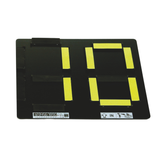 SEGNALATORE BIFACCIALE PER CAMBIO GIOCATORI MANUALE FLUORESCENTE – 40×32 CM