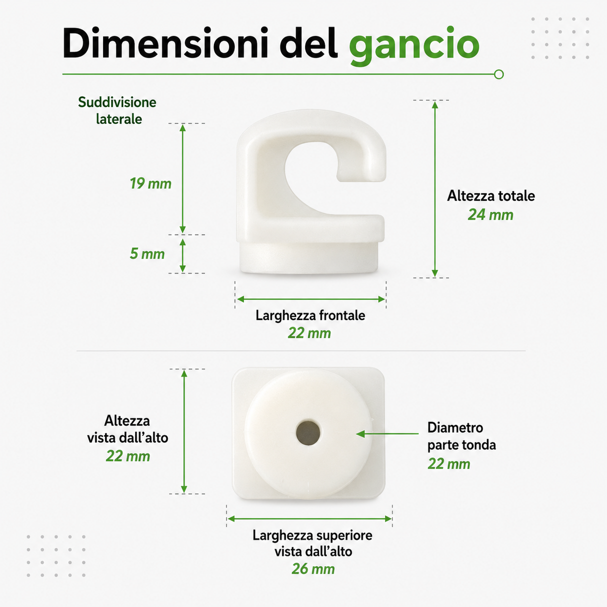 GANCI IN NYLON PER PORTE DA CALCIO E CALCETTO | SET 50 - 100 PEZZI