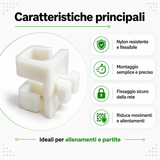 GANCI IN NYLON PER PORTE DA CALCIO E CALCETTO | SET 50 - 100 PEZZI