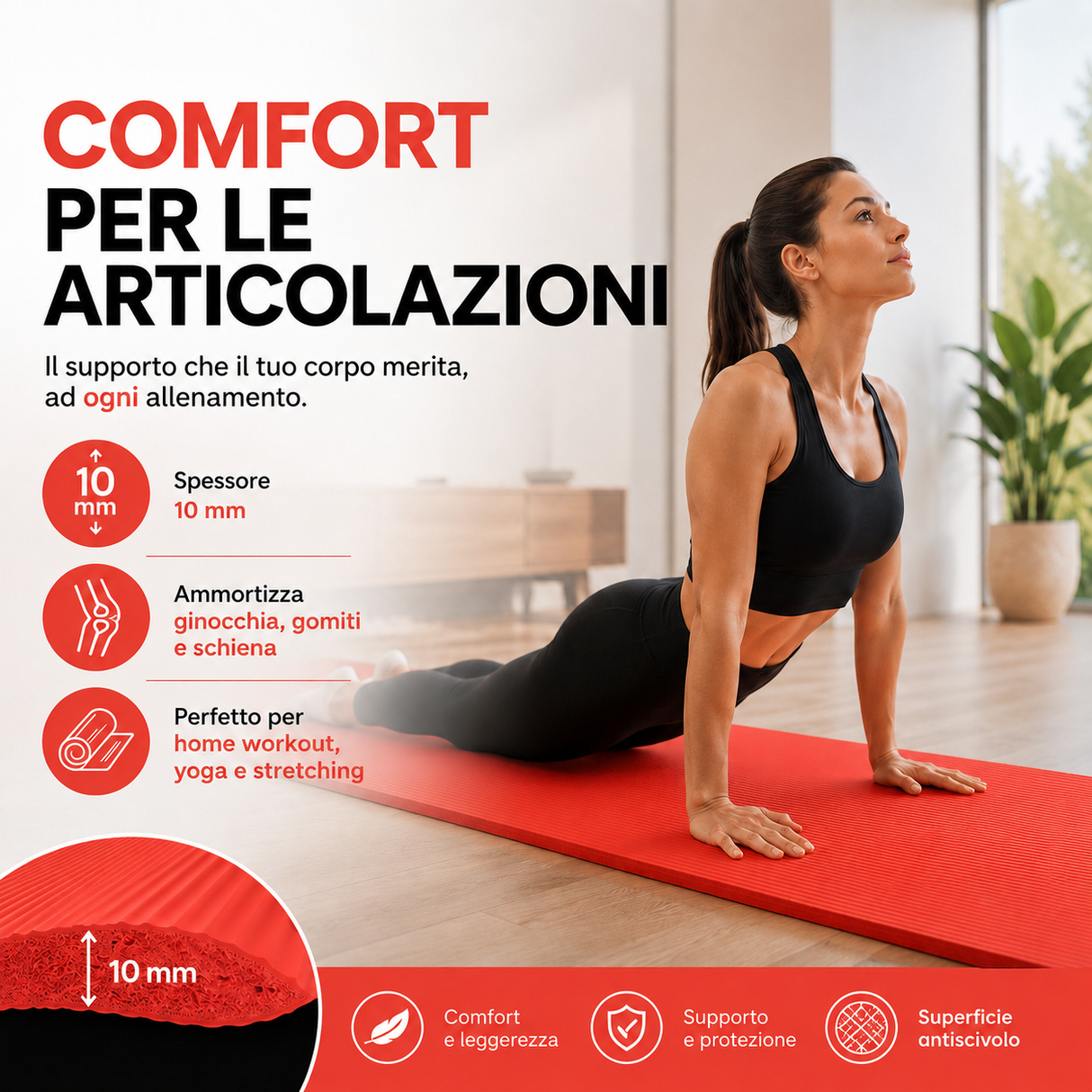 TAPPETINO IN NBR - ROSSO