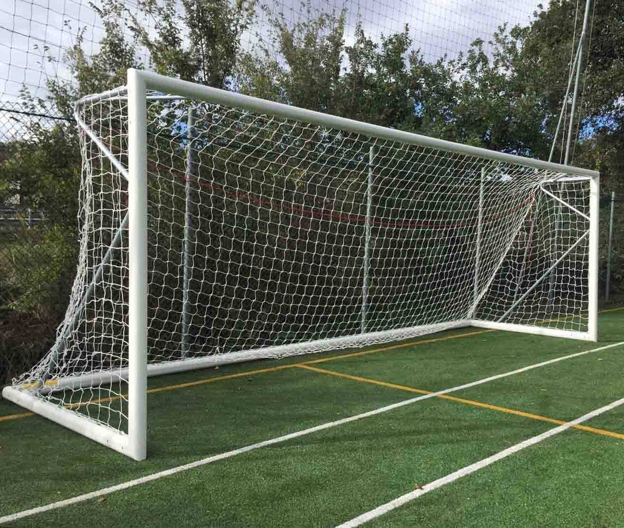 PORTA DA CALCIO REGOLAMENTARE IN ALLUMINIO - TRASPORTABILE | 732 x 244 CM