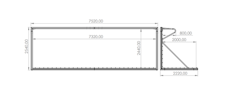 PORTA DA CALCIO 7.32 x 2.44 M – REGOLAMENTARE | TRASPORTABILE