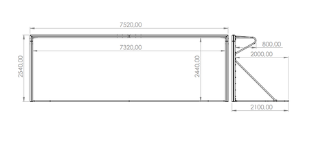 PORTA DA CALCIO 7.32 x 2.44 M – REGOLAMENTARE | TRASPORTABILE