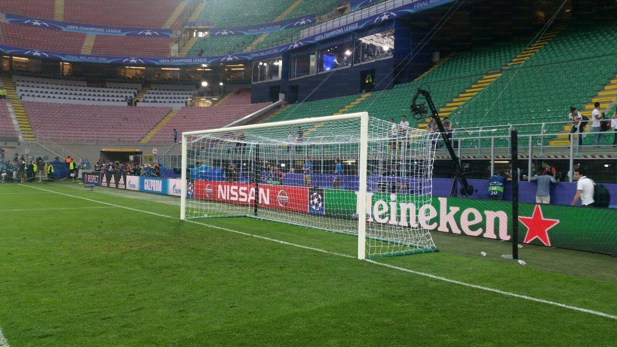 PORTA DA CALCIO REGOLAMENTARE IN ALLUMINIO - REGGIRETE A PALO DISTANZIATO | 732 x 244 CM