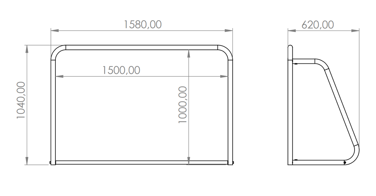 PORTA DA CALCIO IN ALLUMINIO | 150 x 100 CM