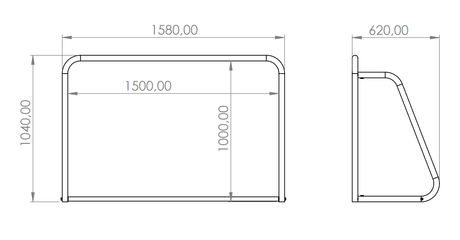PORTA DA CALCIO IN ALLUMINIO | 150 x 100 CM