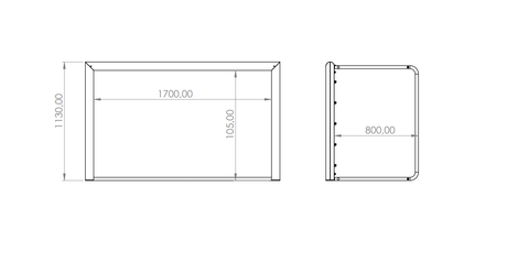 PORTA DA CALCIO IN ALLUMINIO | 170 x 105 CM