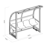 PANCHINA ALLENATORI PROFESSIONALE - ALLUMINIO | MODELLO STANDARD