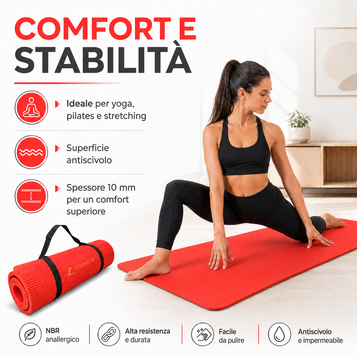 TAPPETINO IN NBR - ROSSO
