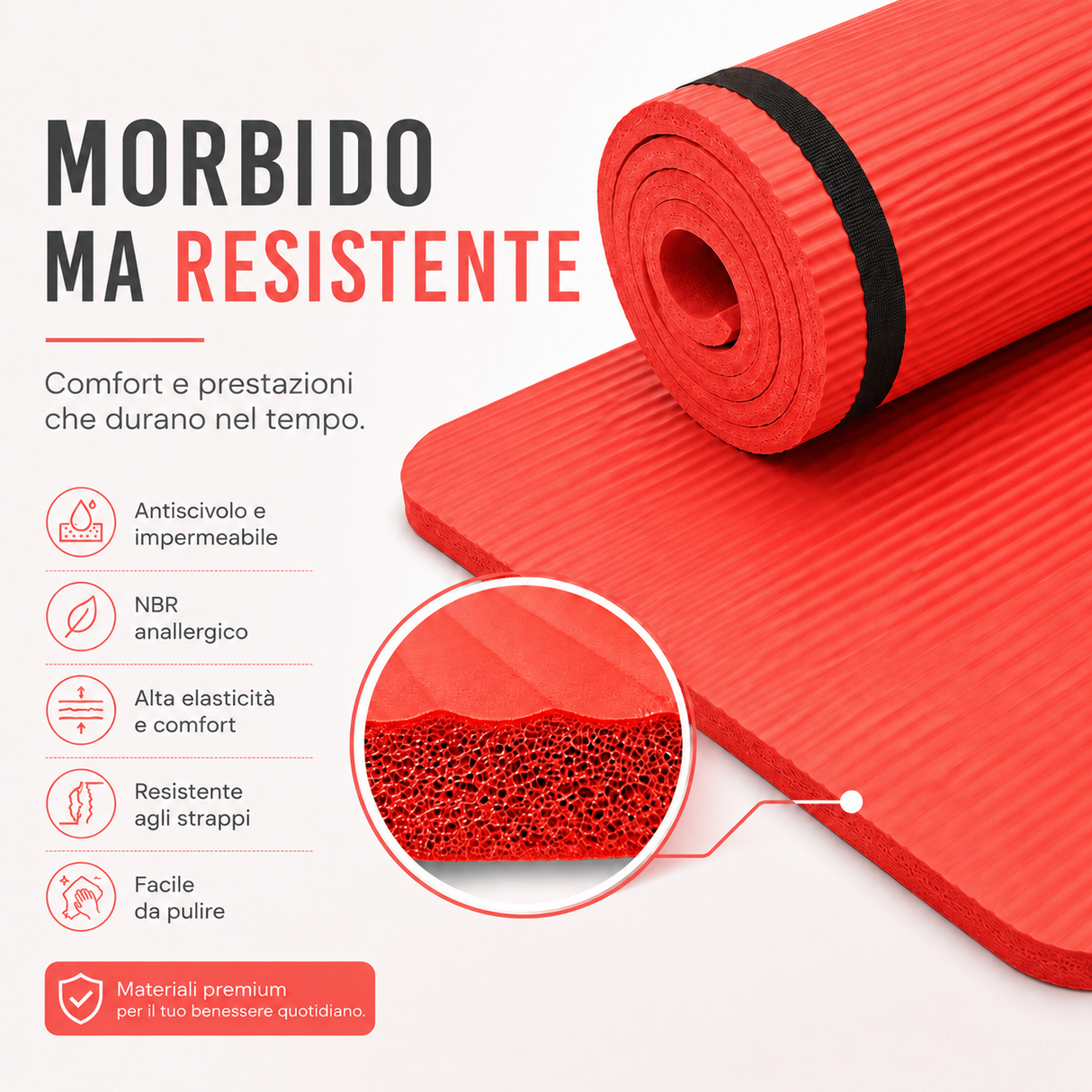 TAPPETINO IN NBR - ROSSO