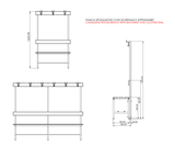 PANCA SPOGLIATOIO – ALLUMINIO SEZ. QUADRA | CON APPENDIABITI E PORTASCARPE