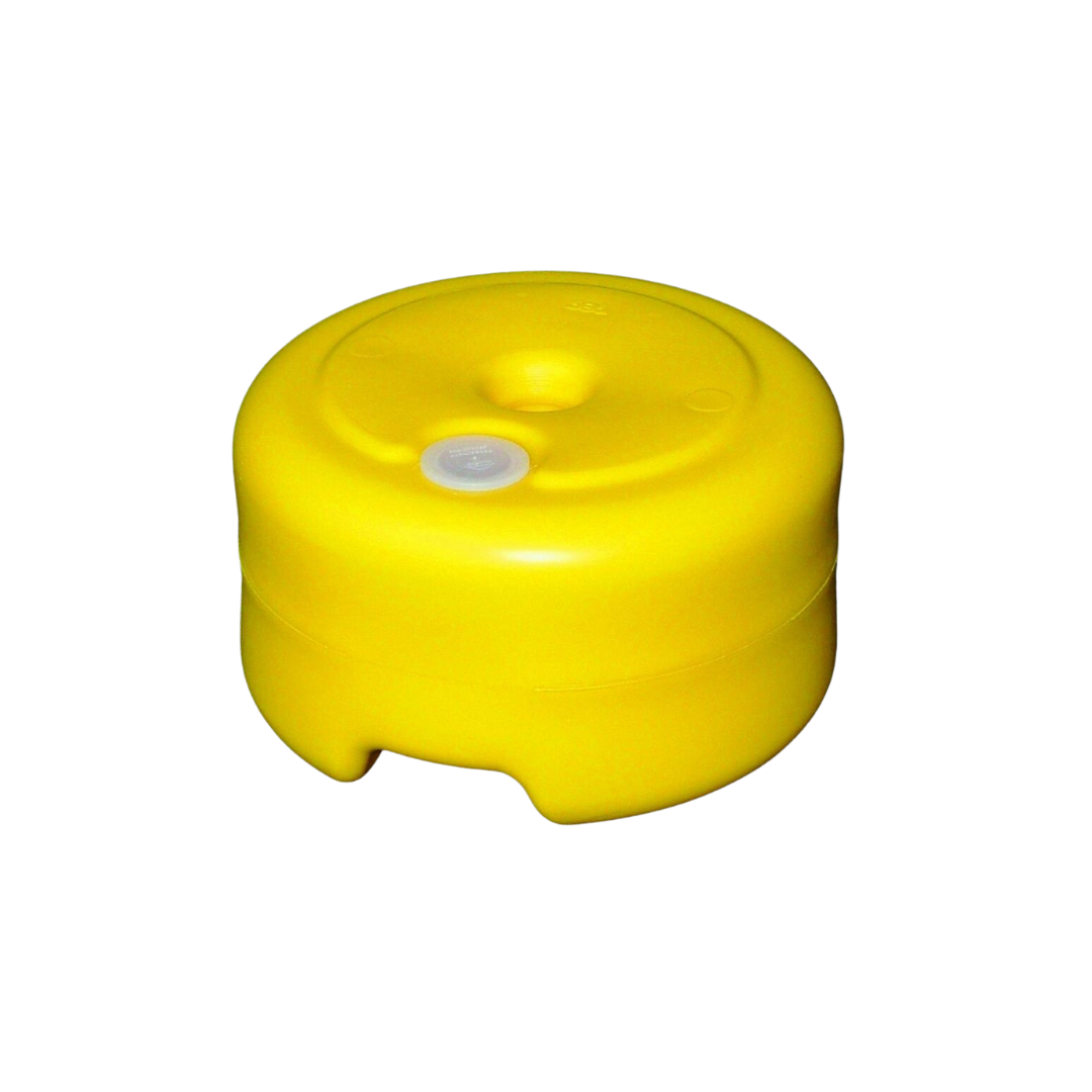 BASE IN PLASTICA CILINDRICA PER PALETTO Ø 32 MM - RIEMPIBILE