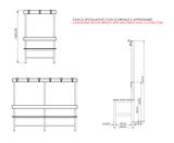 PANCA SPOGLIATOIO – ALLUMINIO SEZ. TONDA | CON APPENDIABITI E PORTASCARPE