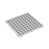 GRATICCIO AUTODRENANTE IN PLASTICA COMPONIBILE | 50×50 CM