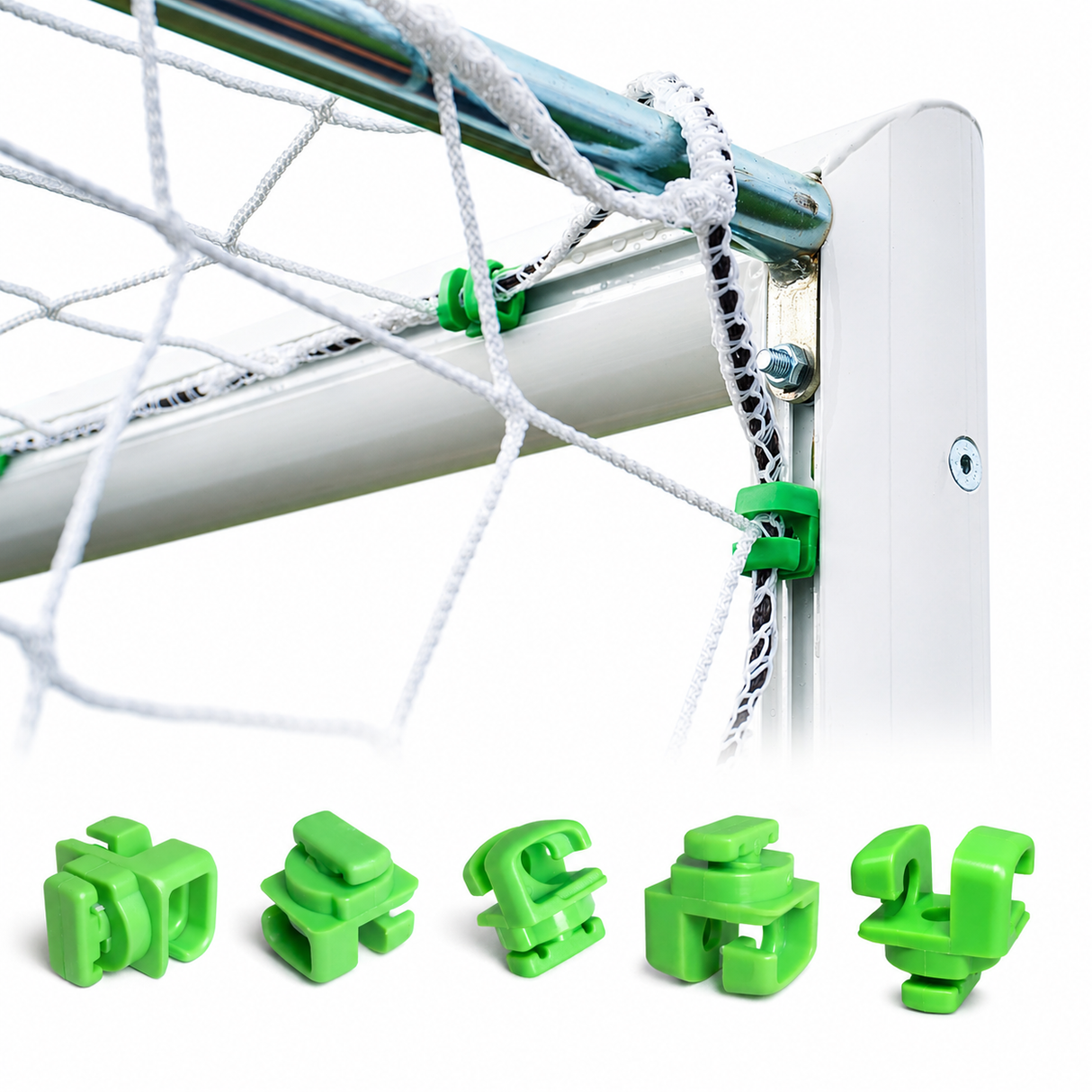 GANCI IN NYLON PER PORTE DA CALCIO E CALCETTO | SET 50 - 100 PEZZI